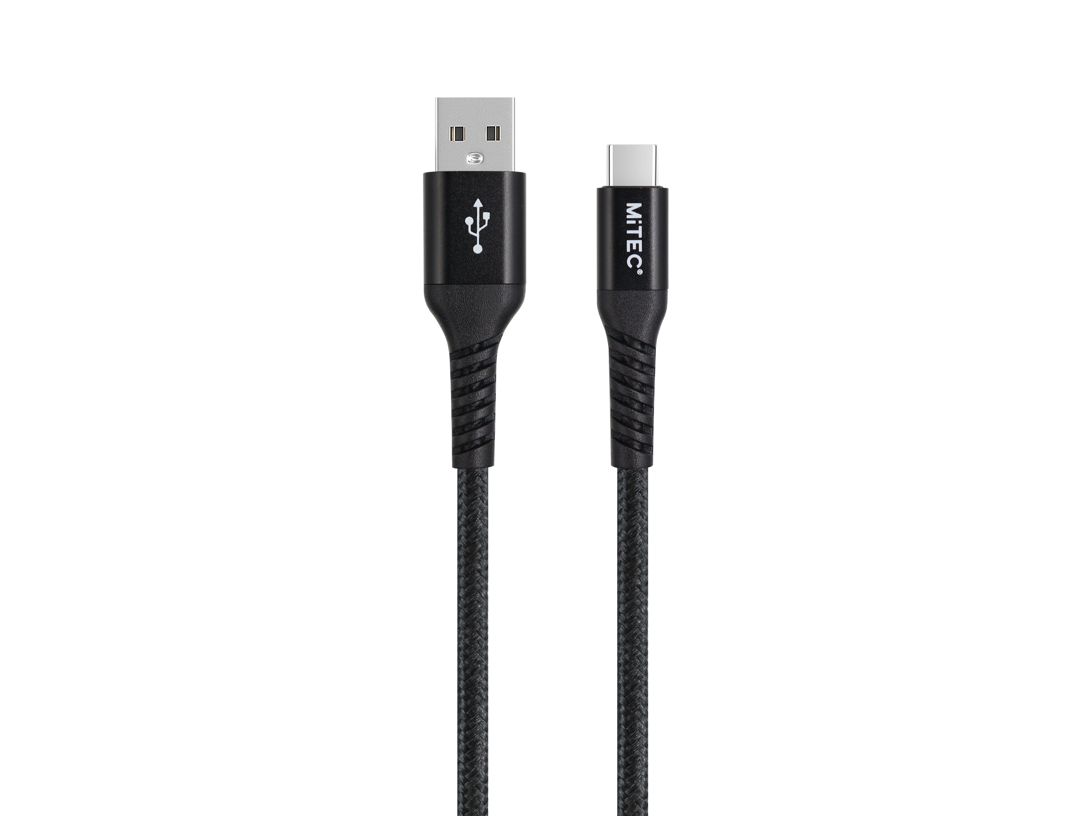 MiTEC MiPOWER USB Type-C to USB Cable Braided 1m Black