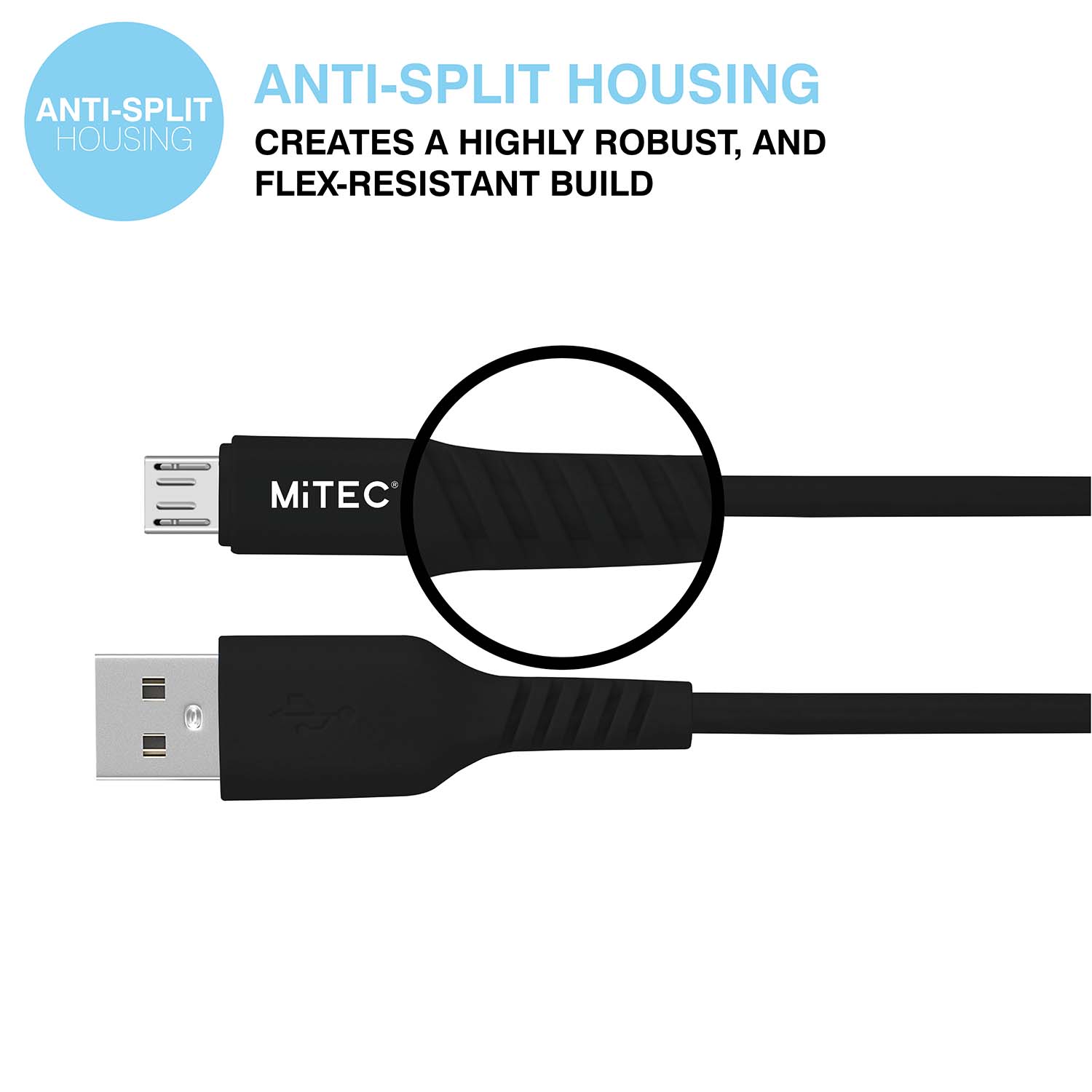 MiTEC MiPOWER Micro USB Cable 1m