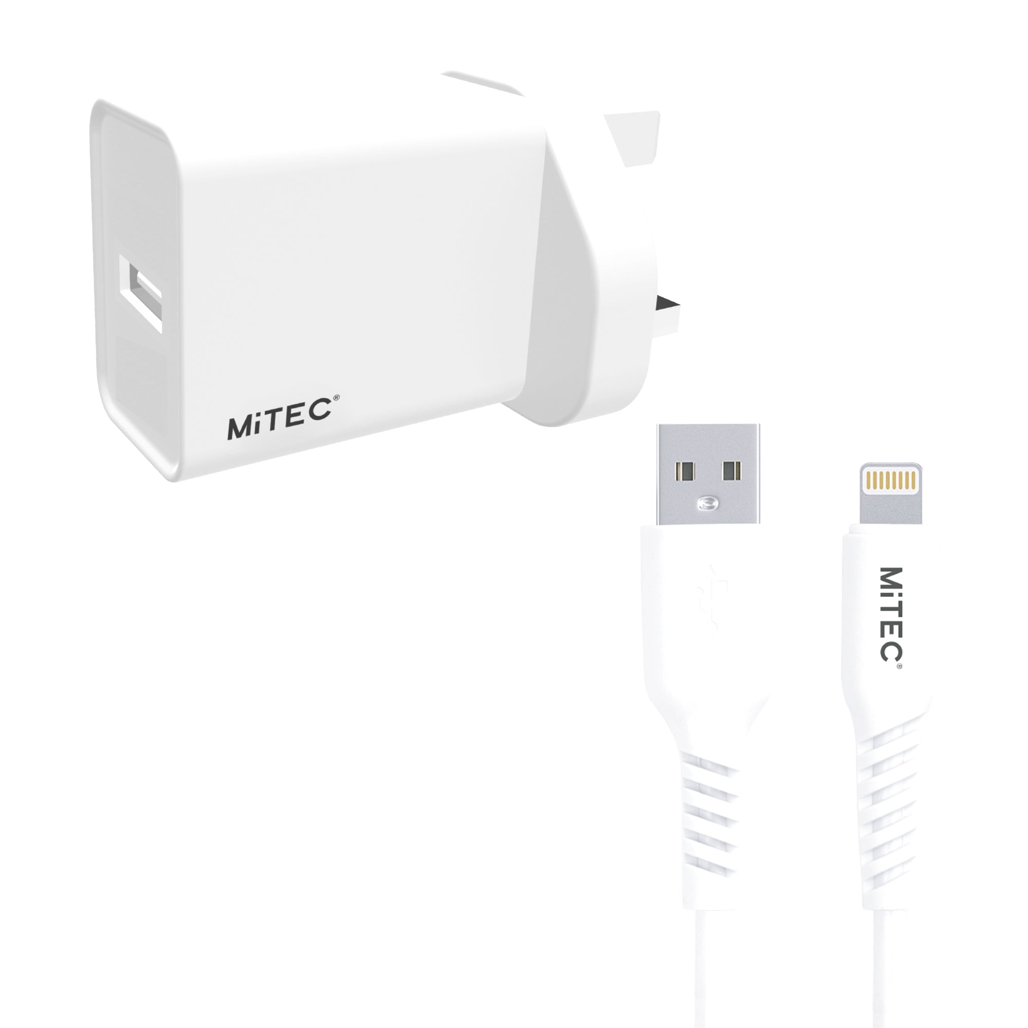 MiTEC MiPOWER Lightning Mains Charger White