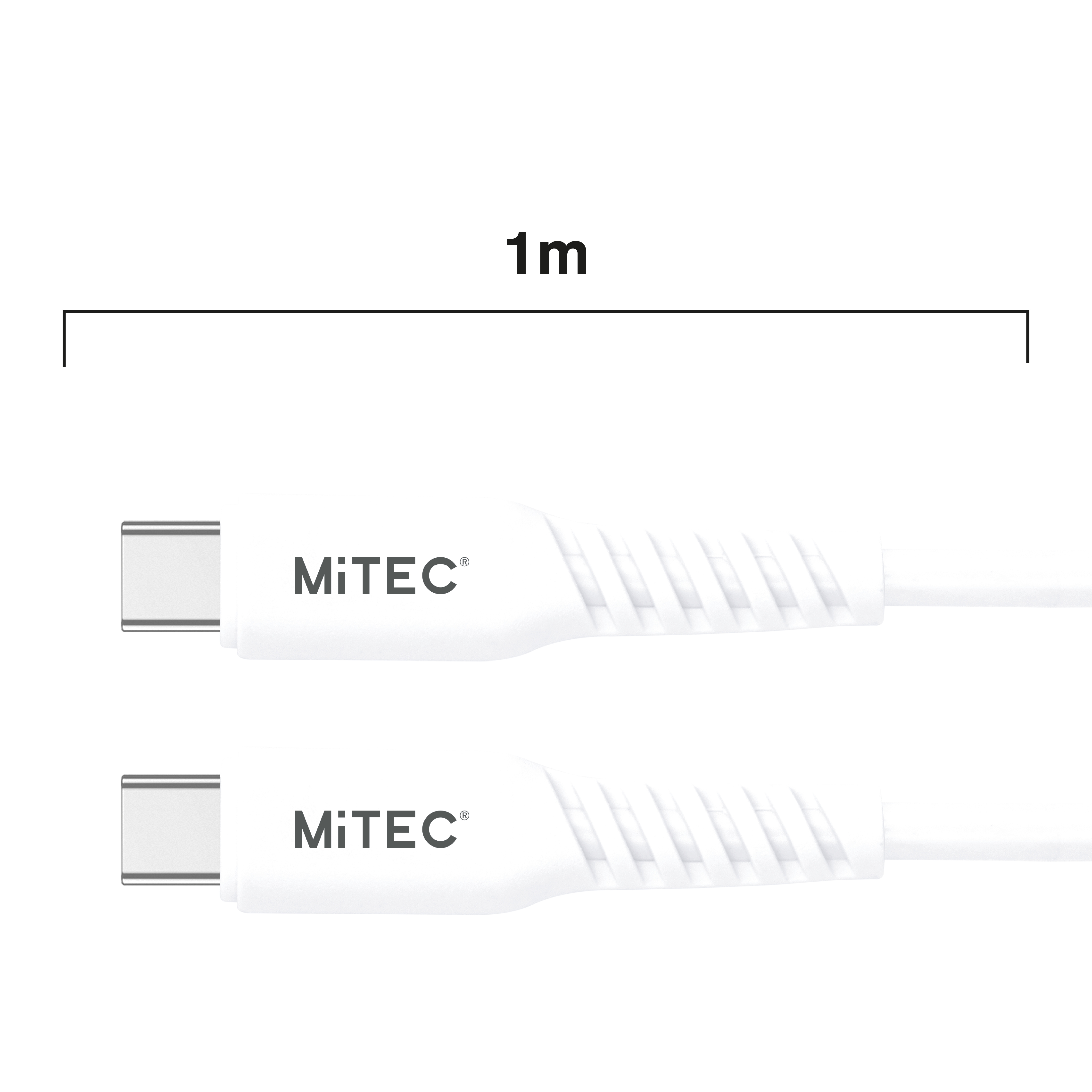 MiTEC MiPOWER USB PD Mains Charger 20W + USB Type-C White