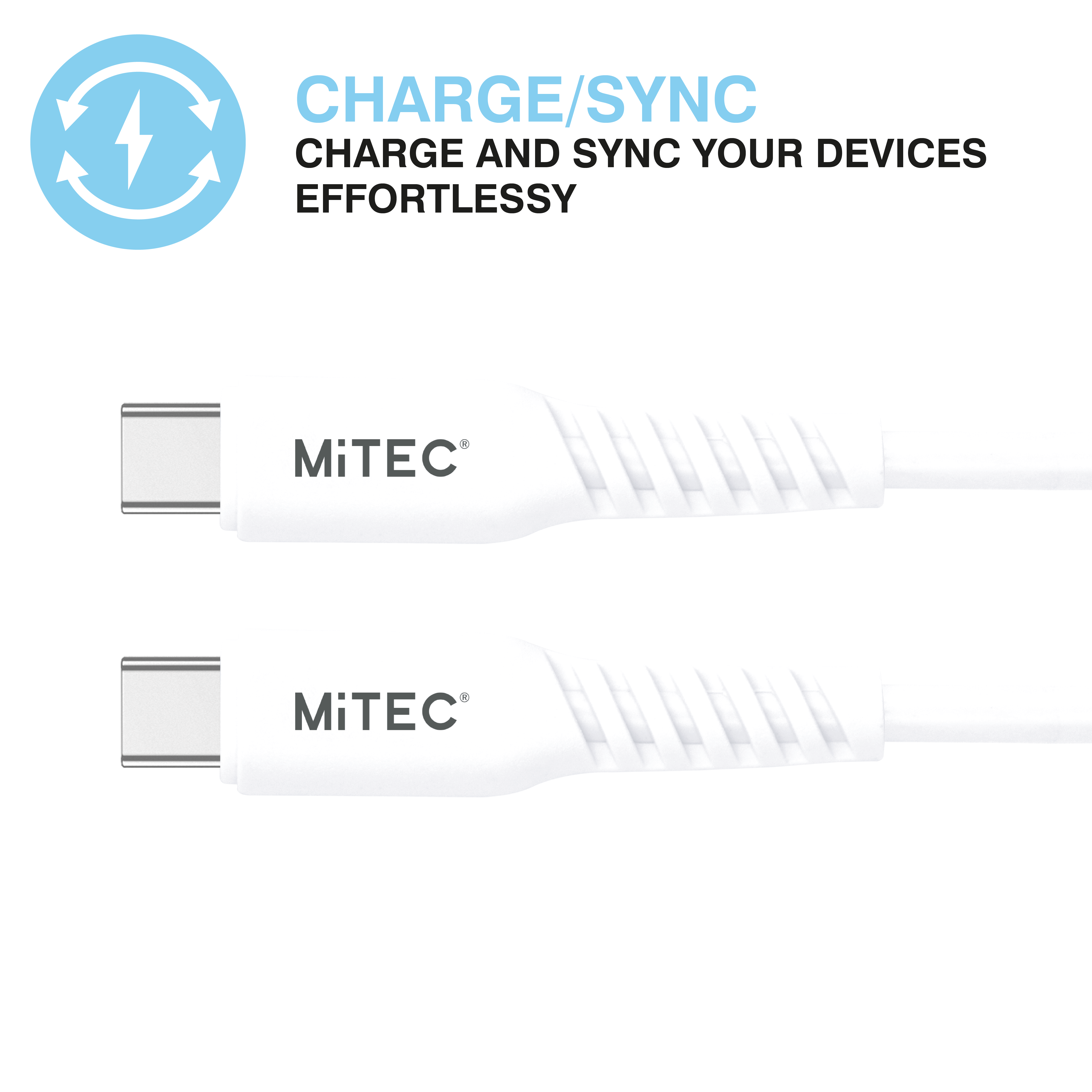 MiTEC MiPOWER USB PD Mains Charger 20W + USB Type-C White