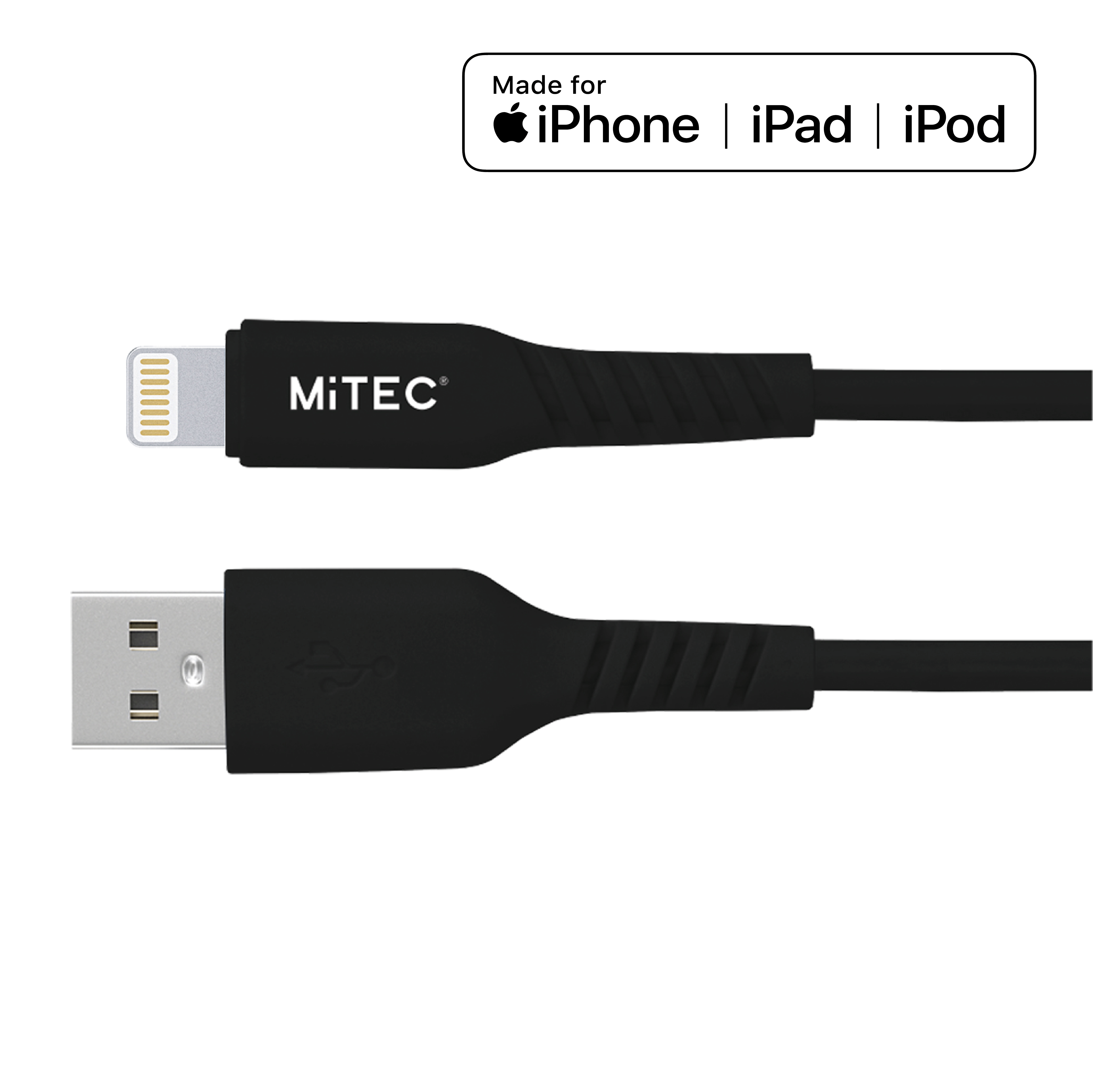 MiTEC MiPOWER USB to Lightning Cable 2m Black