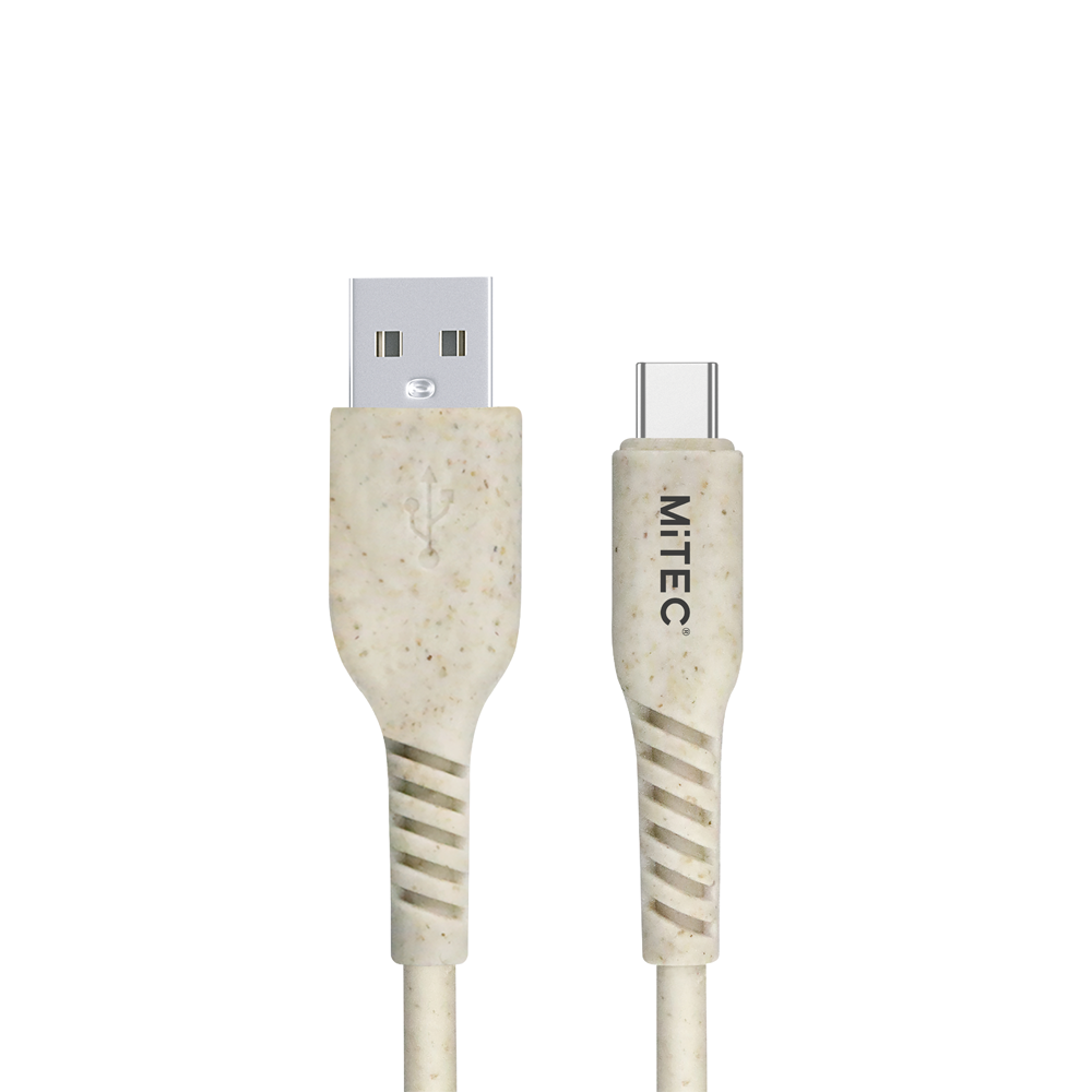 MiTEC Bioplastics USB-C to USB-A Cable - 1m - Natural
