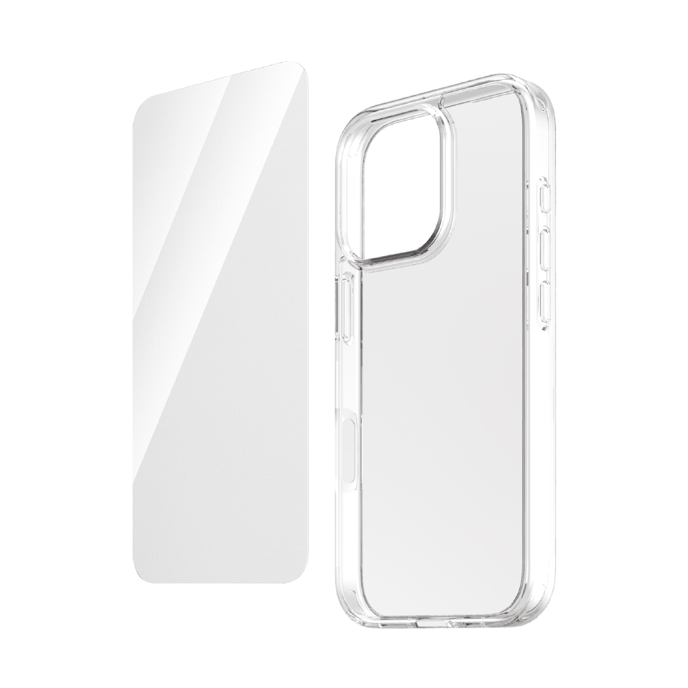 MiTEC MiPROTECT iPhone 16 Pro Max Phone Case & Glass Bundle - Clear