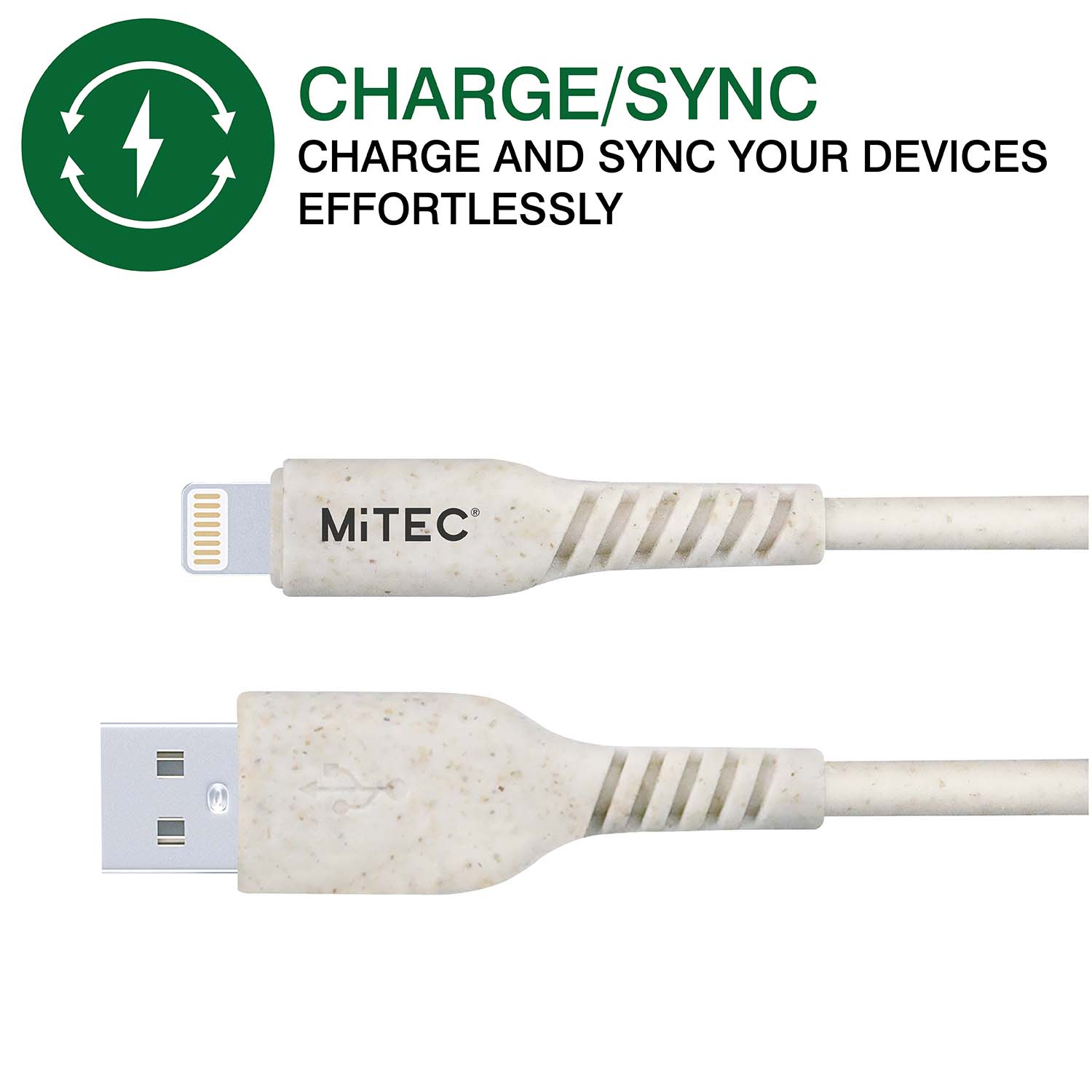 MiTEC BIO Lightning Cable 1M Beige