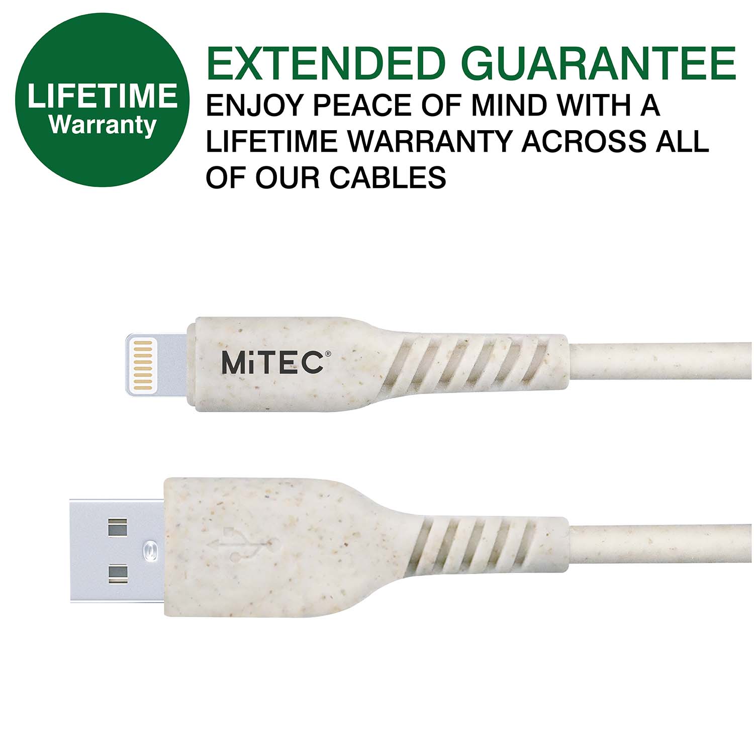 MiTEC BIO Lightning Cable 1M Beige