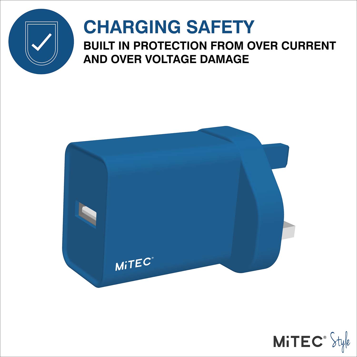 MiTEC MiPOWER 2A Mains USB Charger