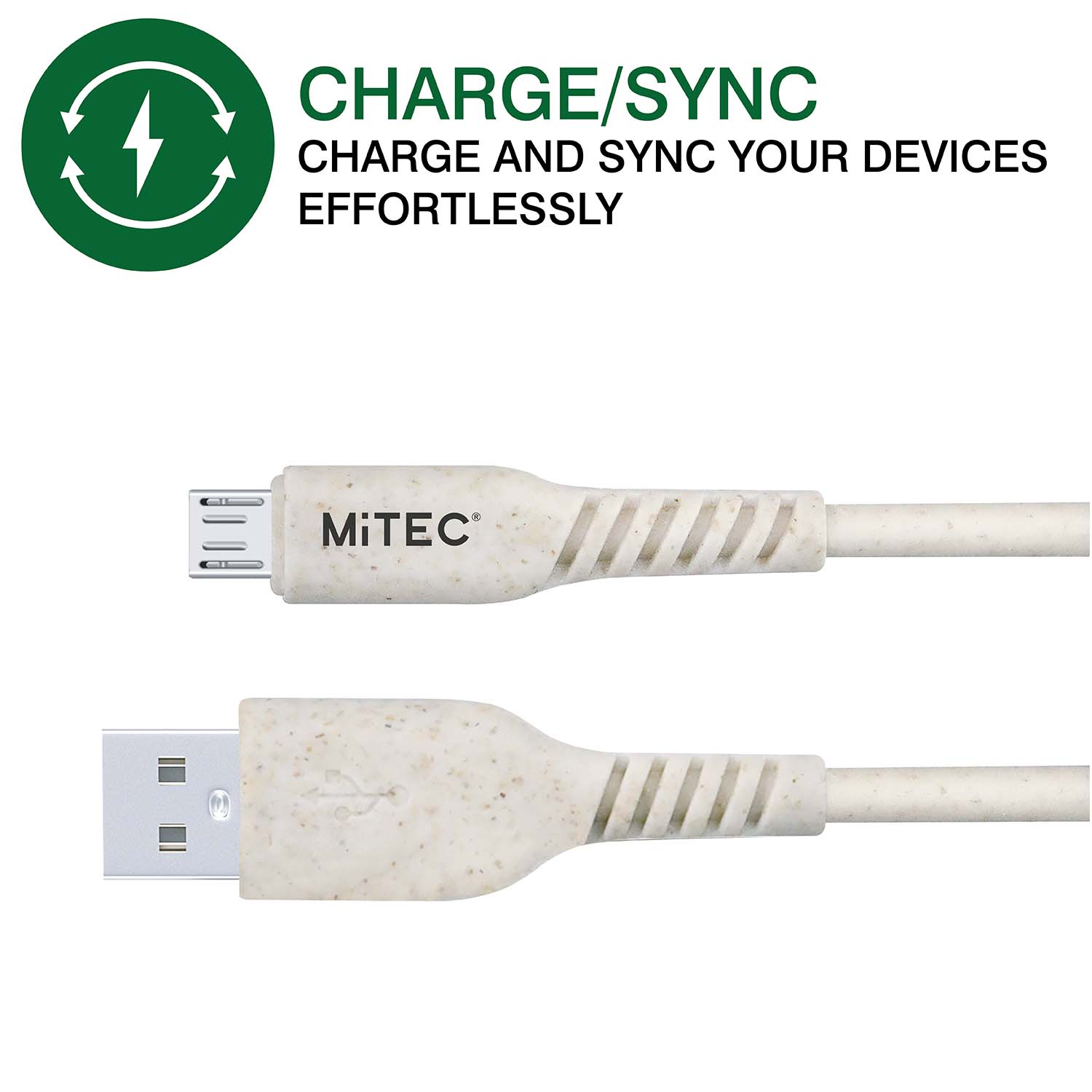 MiTEC BIO Micro USB Cable 1M Beige